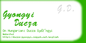 gyongyi ducza business card